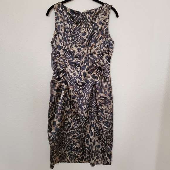 London Style Sleeveless Bodycon Dress Size 8 Animal Print Jungle Glam NWT Y2K - Picture 4 of 8